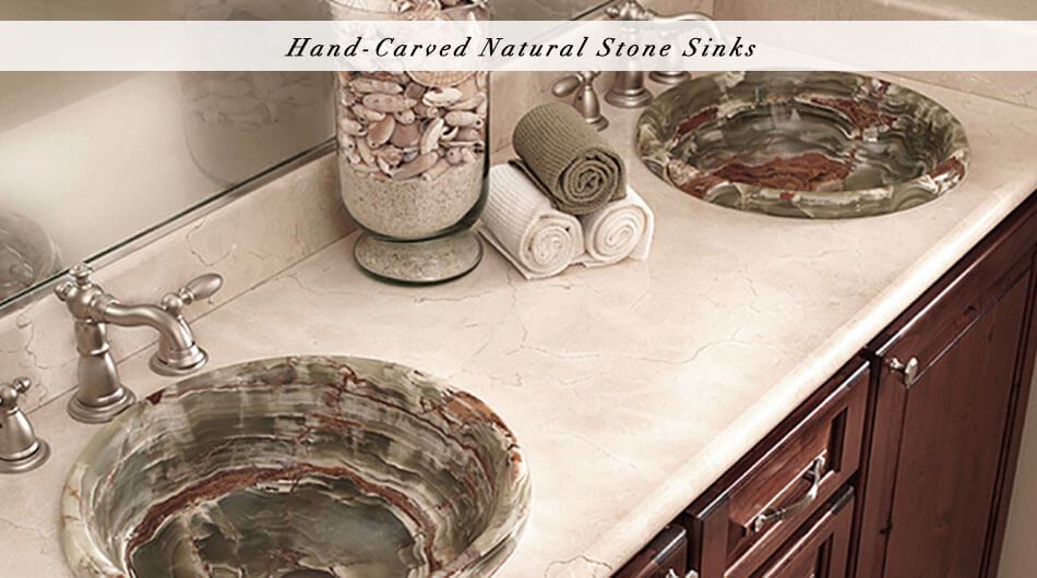 hand carved stone sink