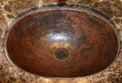 oval copper bath sink