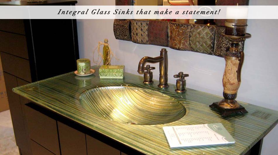 integral glass sinks