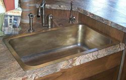 Picture of Cast Bronze Kitchen Sink - 32"
