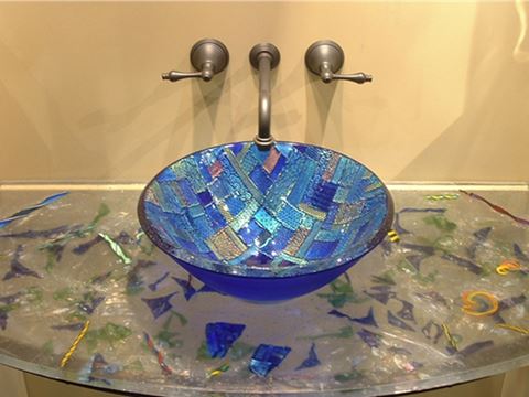 Blue Dichroic Sink