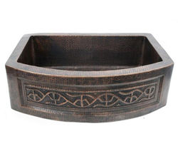 Rounded Front Copper Farmhouse Sink - Saguaro by SoLuna