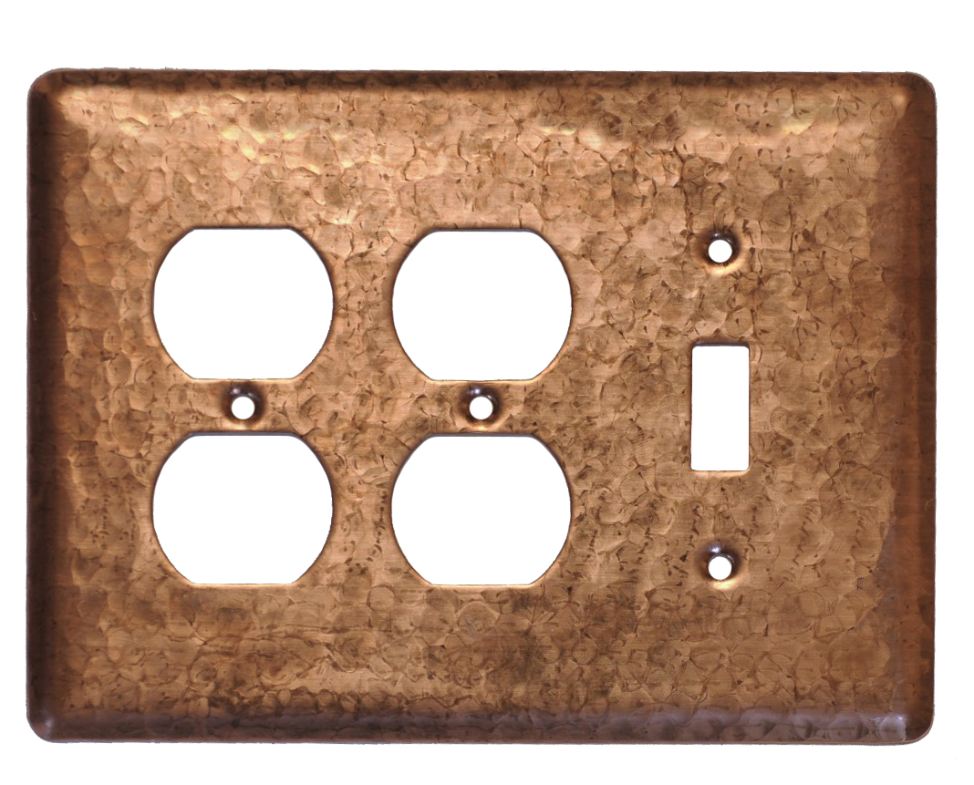 Picture of 3 gang Duplex-Toggle Copper Switch Plate Cover