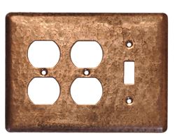 3 gang Duplex-Toggle Copper Switch Plate Cover