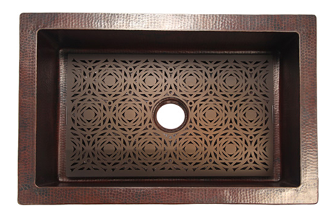 Mosaic Grate for Copper Sink