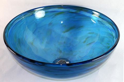 Blown Glass Sink - Blue Water I
