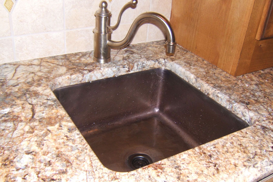 Picture of 18" Square Bronze Bar Sink