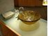 Picture of Amber Spiral Glass Vessel Sink