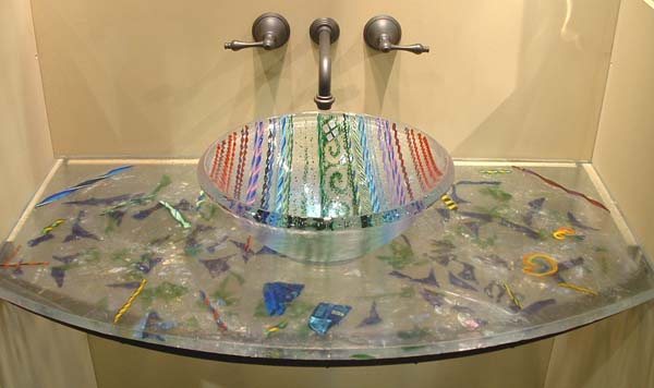 Picture of Clear Tapestry Vessel Sink