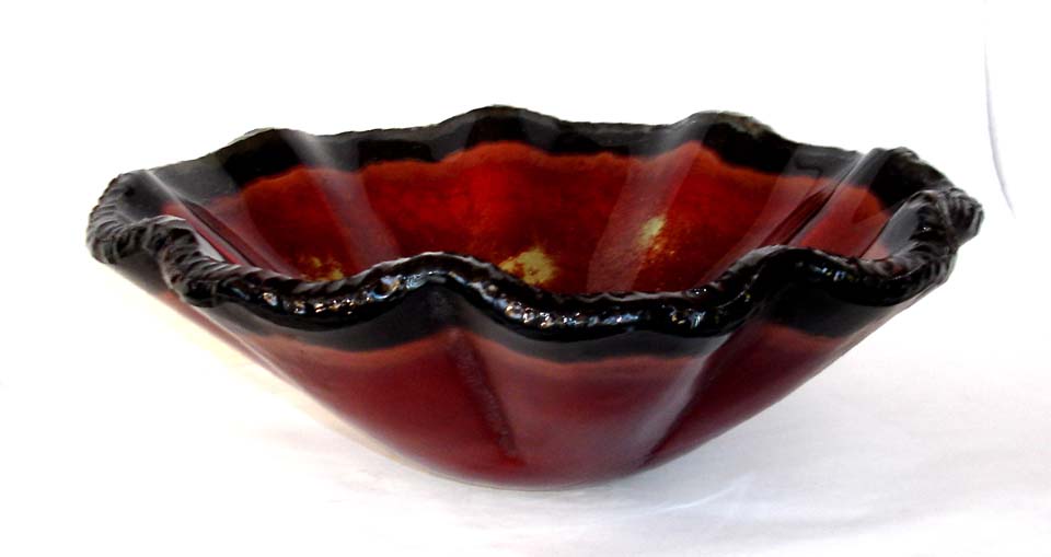 Picture of Copper Storm I Wavy Edge Glass Vessel Sink