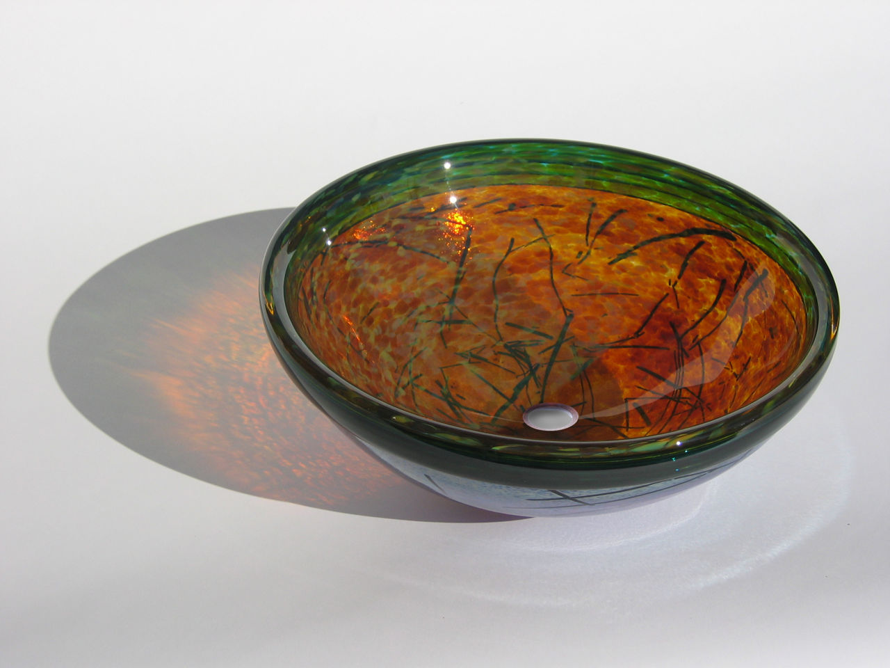 Blown Glass Sink | Golden Amber Nest