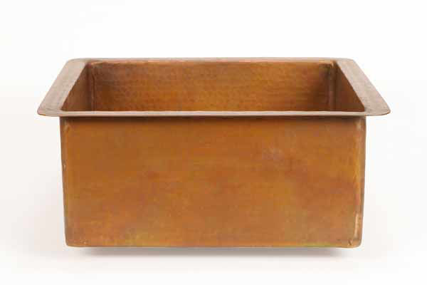Square Copper Prep or Bar Sink