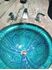 Picture of Light Aqua Venetian Glass Sink with Blue Canes