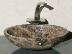 18" Oval Stone Vessel Sink