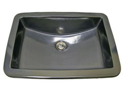 Picture of Hand Painted Sink | Antique Silver Rectangular Bath Sink with Flat Rim
