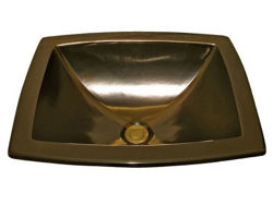 Picture of Hand Painted Sink | Drop-in Sink with Bronze Glaze Finish