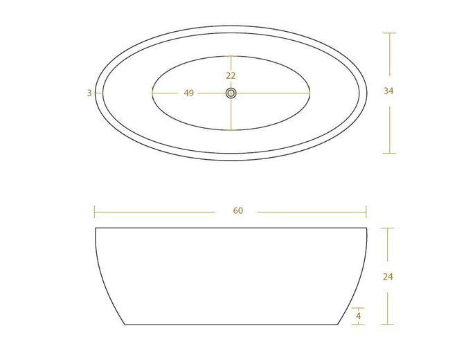 Picture of SoLuna Copper Bathtub | Double-Wall Oval