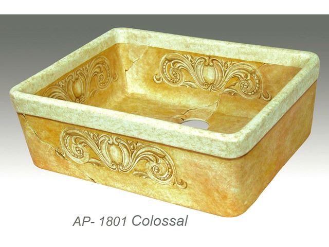 Picture of Colossal Design on Single Well Fireclay Farmhouse Sink