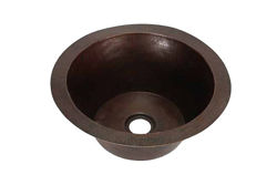 19" Jumbo Round Copper Prep Sink by SoLuna