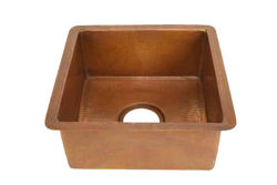 Square Copper Prep or Bar Sink