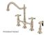 Picture of Kingston Brass Heritage Bridge Kitchen Faucet with Side Spray