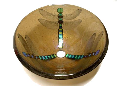 Picture of Bronze Dragonfly Vessel Sink