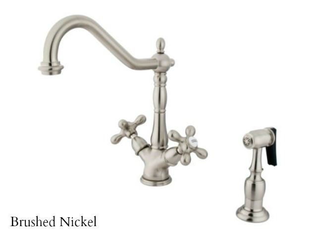Picture of Kingston Brass Heritage Deck Mount Kitchen Faucet with Side Spray