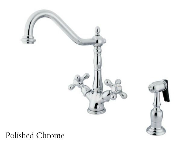 Picture of Kingston Brass Heritage Deck Mount Kitchen Faucet with Side Spray