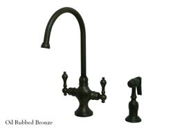 Kingston Brass Vintage Single Post Kitchen Faucet with Spray