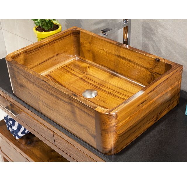 Picture of Teak Wood Bath Sink - T1