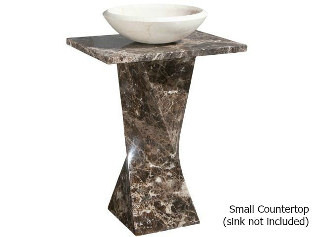Picture of Helical Pedestal - Emperador Dark Marble