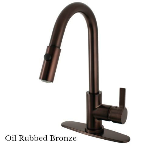 Kingston Brass Continental Single Handle Pull-Down Kitchen Faucet
