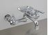 Picture of Strom Plumbing Swivel Spout Wall-Mount Kitchen Faucet with Soap Dish & Lever Handles