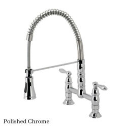Kingston Brass Gourmetier Heritage Two Handle Deck-Mount Kitchen Faucet