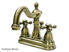 Kingston Brass 4" Heritage Centerset Bath Faucet KB1603AX Antique Brass Finish