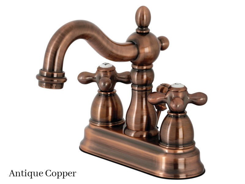 Kingston Brass 4" Heritage Centerset Bath Faucet KB160AXAC Antique Copper Finish
