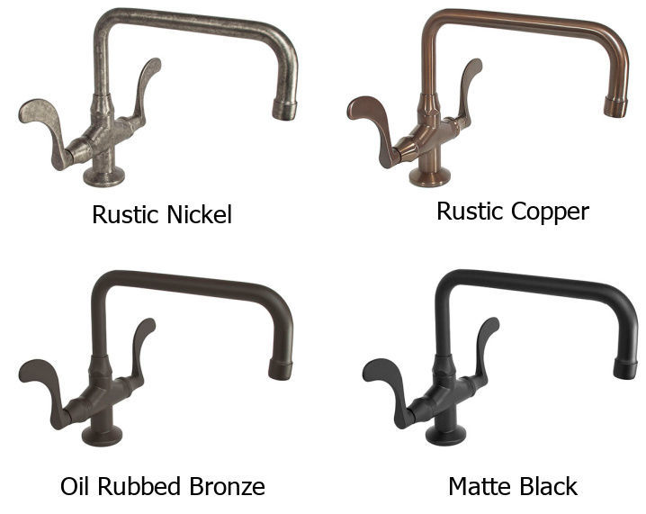 Picture of Sonoma Forge | Kitchen Faucet | Wingnut Square Spout with Side Spray | Deck Mount