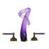 Amethyst Blown Glass Faucet with Single or Double Twist Spout