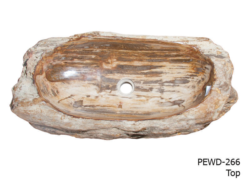 Picture of Large Brown and Beige Petrified Wood Sink 25"-30"