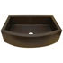 SoLuna Copper Farmhouse Sink | 33" Rounded Front
