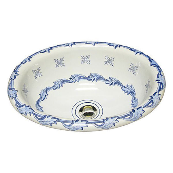 Hand Painted Sink | Acanthus Oxtail