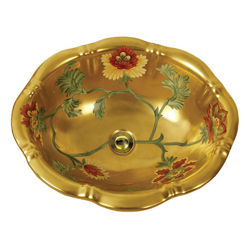 Hand Painted Sink | Passiflora D'Gold