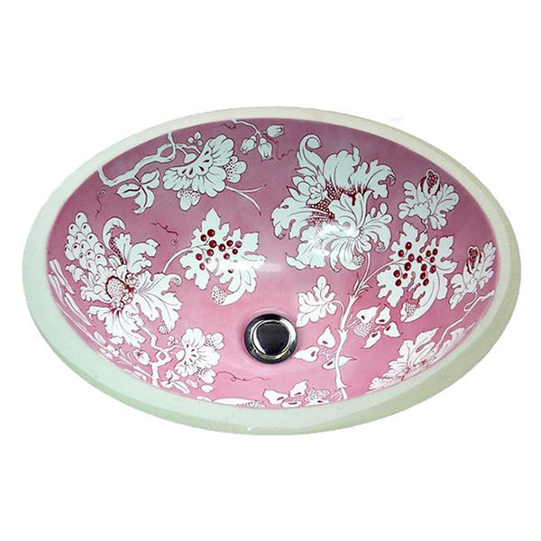Hand Painted Sink | Pink Fiore