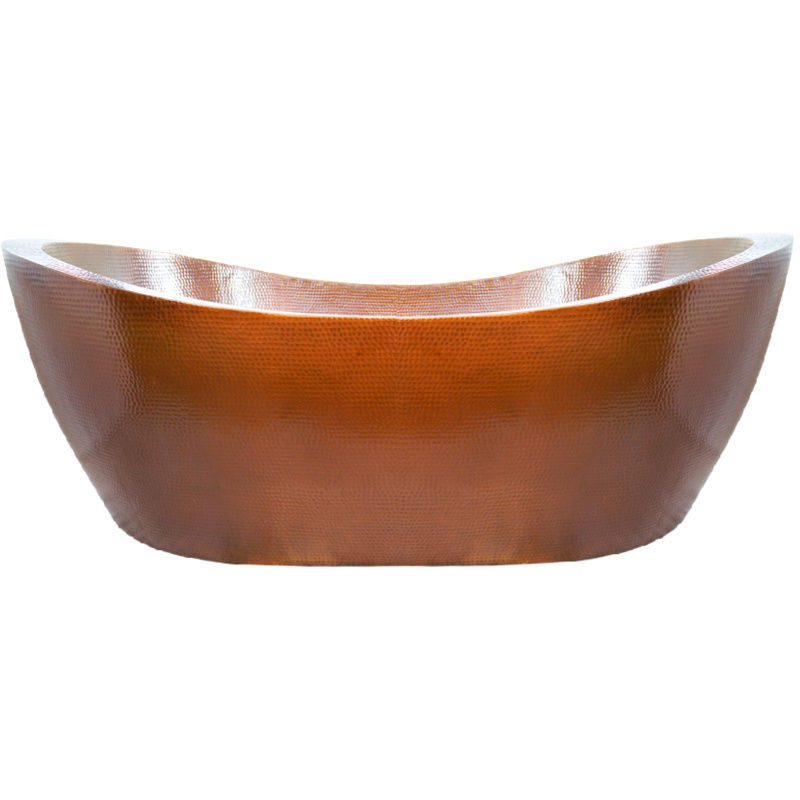 Double-Wall Boat Style Copper Bathtub by SoLuna