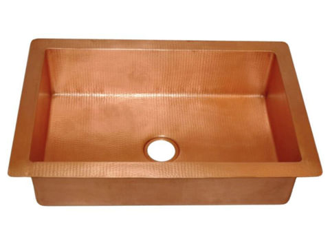 CUSTOM - Single Well Copper Kitchen Sink by SoLuna - SALE - Matte Copper