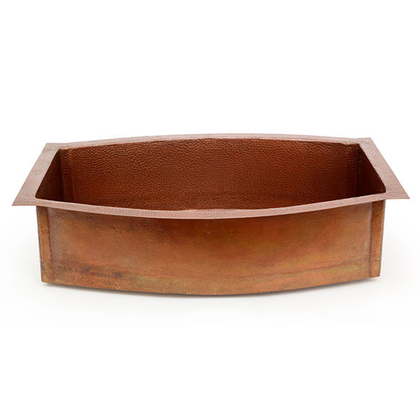 SoLuna Copper Kitchen Sink | 33" Squared Oval