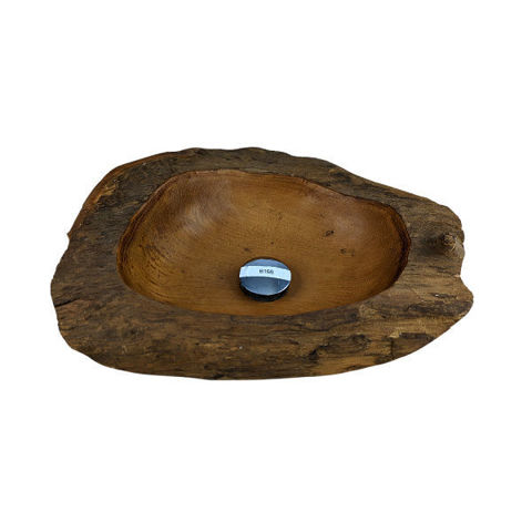 Teak Wood Vessel Sink  |  Free-form  | B168