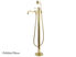 Picture of Kingston Brass English Country Single Post Tub Filler Faucet with Hand Shower - Porcelain Lever Handle
