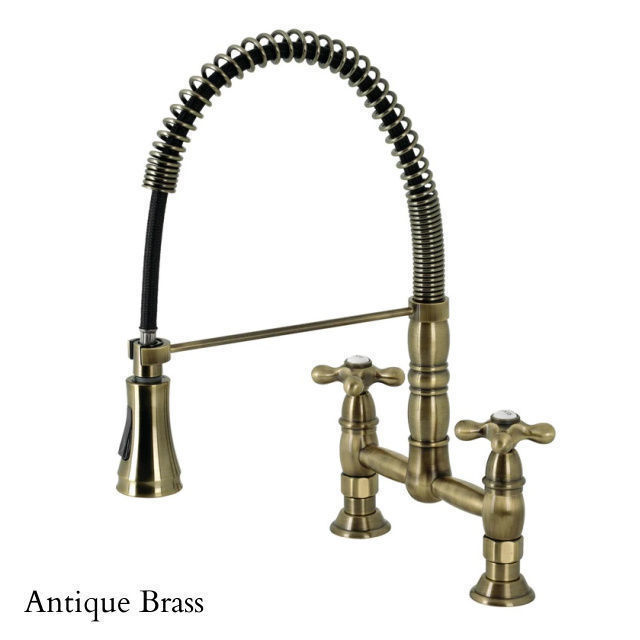 Picture of Kingston Brass Gourmetier Heritage Two Handle Deck-Mount Kitchen Faucet