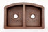 Rounded Front Copper Farmhouse Sink - 50/50 by SoLuna